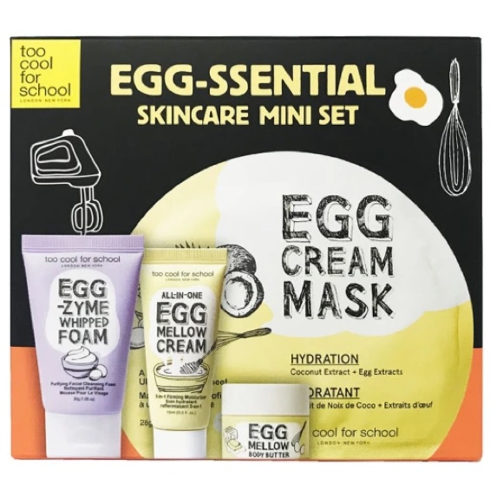 Egg-ssential Skincare mini set too cool for school